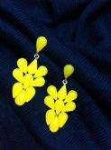 Brinco Dourado Com Cacho de Uva Amarelo Cod 000011BP