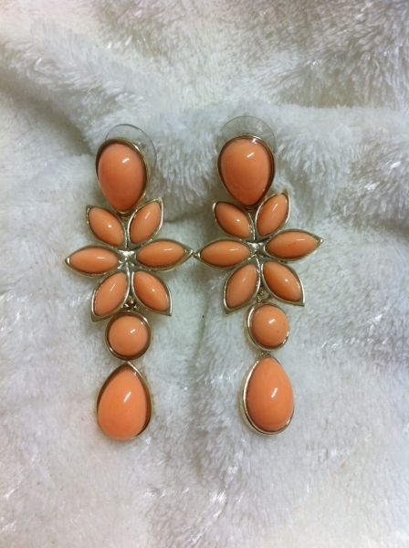 Brinco Dourado Com Pedras Rose Cod 000008BP